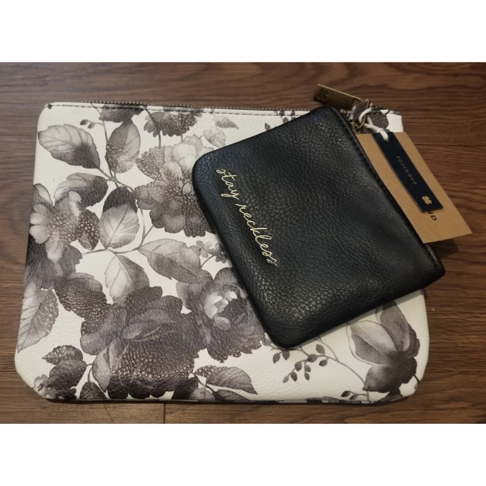 Lucky Brand Floral Black White Clutch Purse NWT